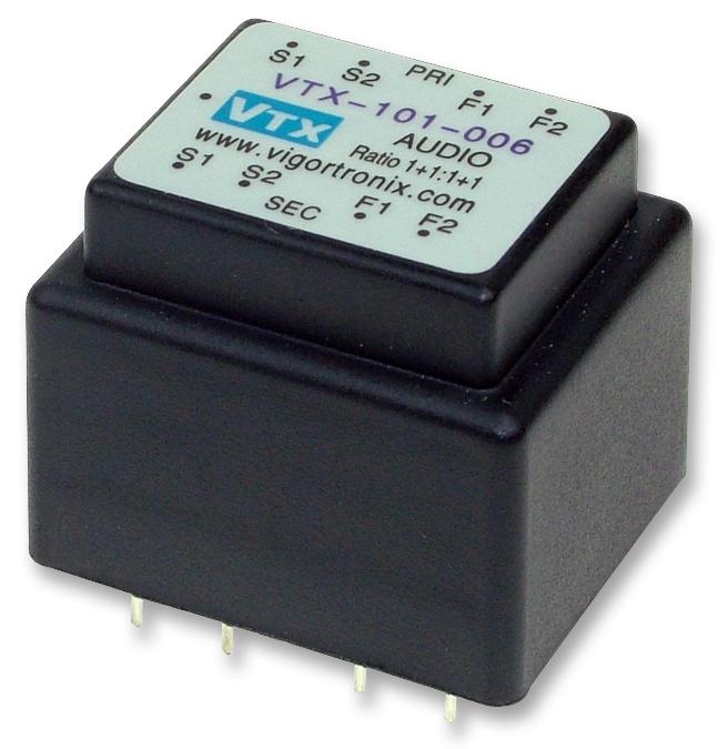 VTX-101-006 TRANSFORMER, AUDIO, 1+1:1+1 VIGORTRONIX