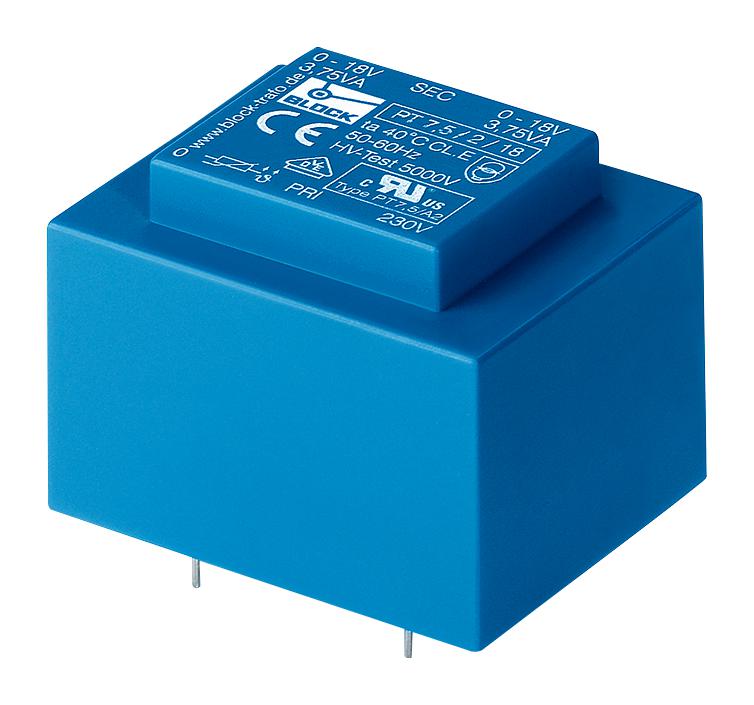 PT 13/2/9 TRANSFORMER, 13VA, 2 X 9V BLOCK