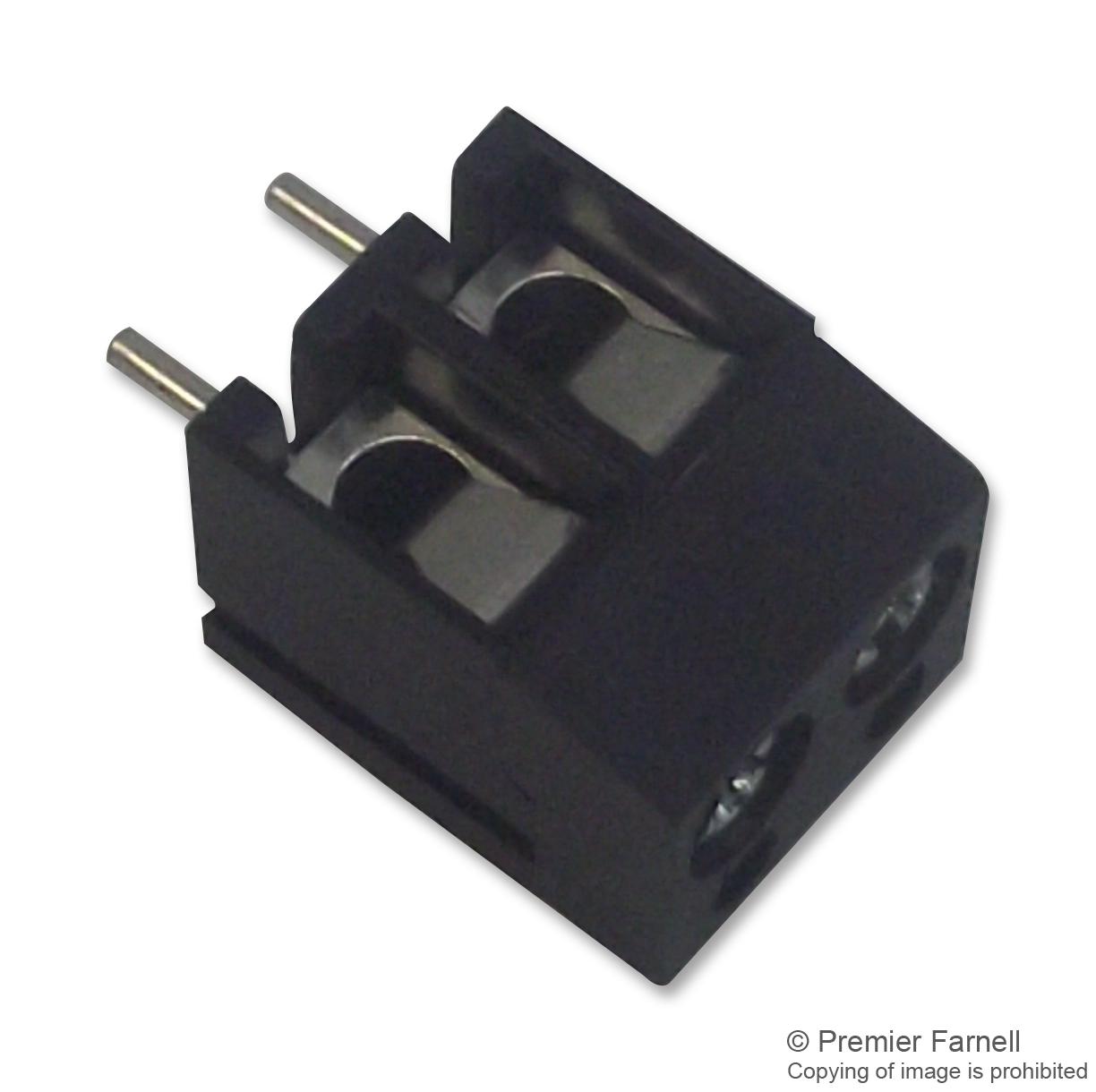CTB1202/2BK TERMINAL BLOCK, WIRE TO BRD, 2POS, 16AWG CAMDENBOSS
