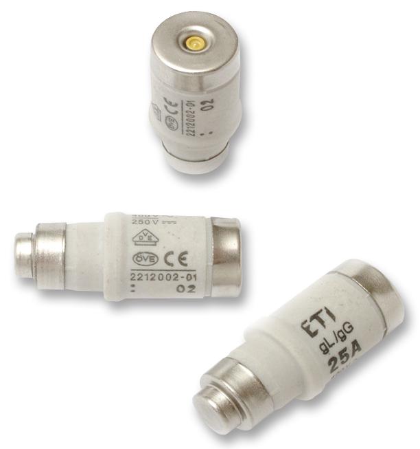 2212002 FUSE, BOTTLE, GL, 25A, D02 MULTICOMP
