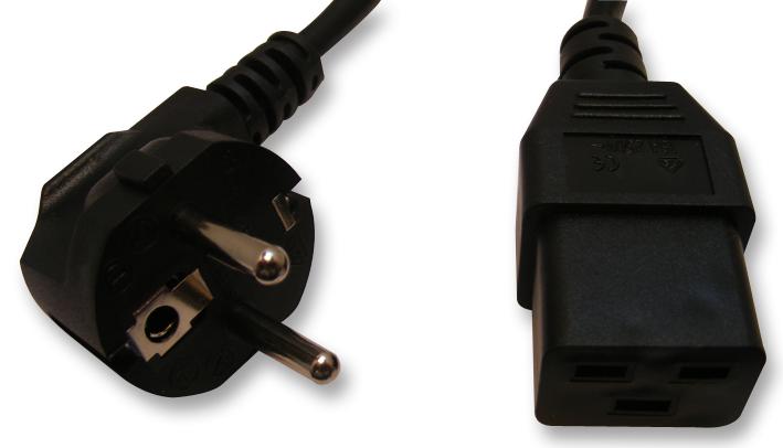 SL-19 + SL-6-2 LEAD, IEC C19 TO EURO PLUG, 2M MULTICOMP PRO
