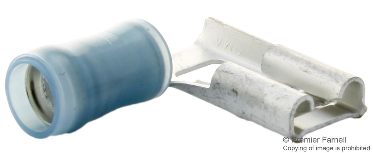 156666-1 RECEPTACLE, FASTON, R/A, AWG16-14 AMP - TE CONNECTIVITY