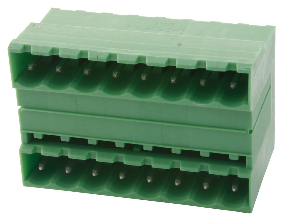 MDSTB 2,5/8-G1-5,08 HEADER, PCB, DOUBLE, 5.08MM, 8WAY PHOENIX CONTACT