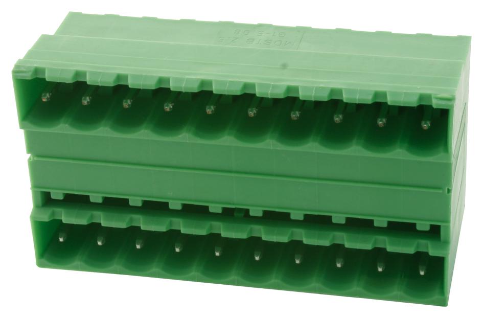MDSTB 2,5/10-G1-5,08 HEADER, PCB, DOUBLE, 5.08MM, 10WAY PHOENIX CONTACT
