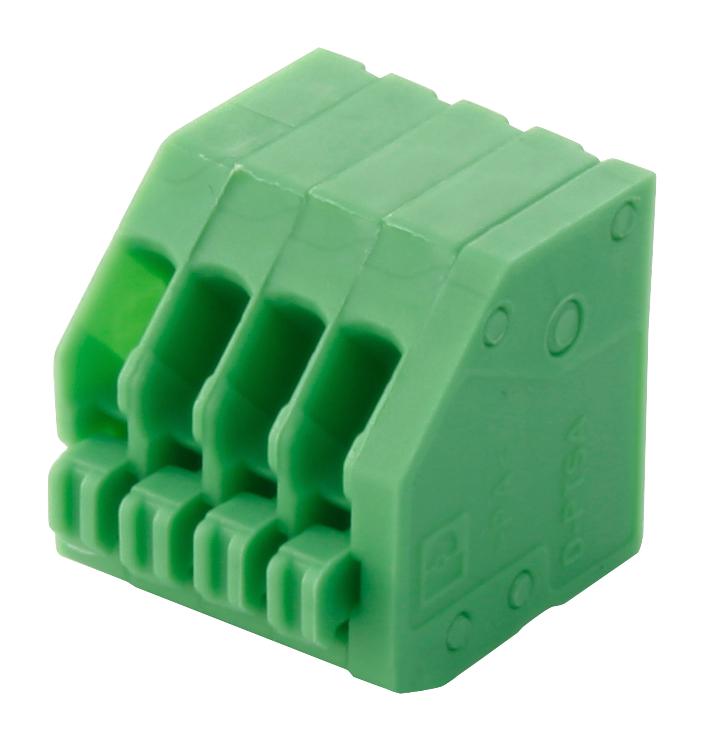 PTSA0,5/ 4-2,5-Z TERMINAL BLOCK, WIRE TO BRD, 4POS, 20AWG PHOENIX CONTACT