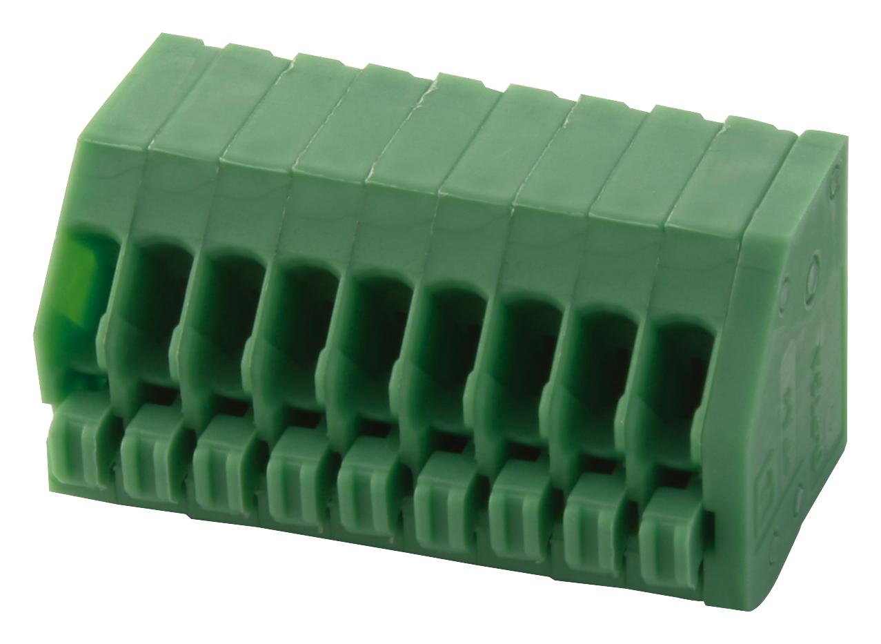 PTSA0,5/ 9-2,5-Z TERMINAL BLOCK, WIRE TO BRD, 9POS, 20AWG PHOENIX CONTACT