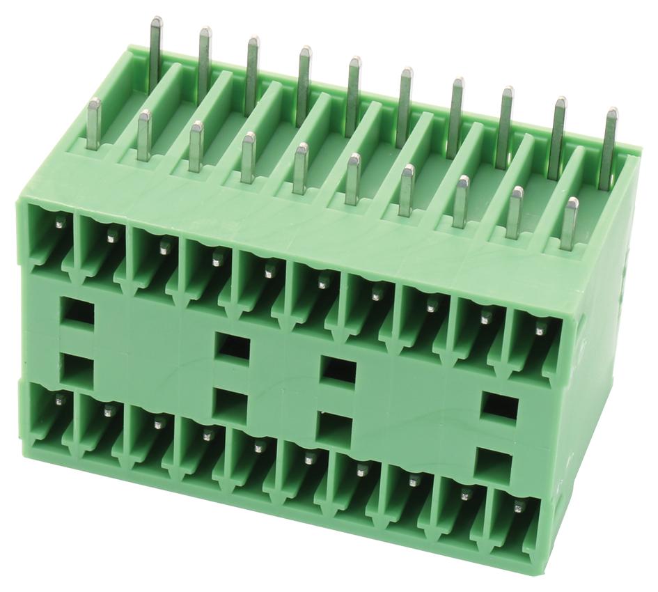 MCD 1,5/10-G1-3,81 HEADER, PCB, DOUBLE, 3.81MM, 10WAY PHOENIX CONTACT
