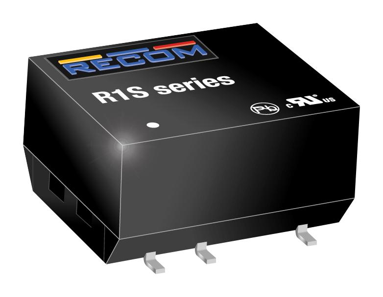 R1S-0509 DC-DC CONVERTER, 9V, 0.111A RECOM POWER