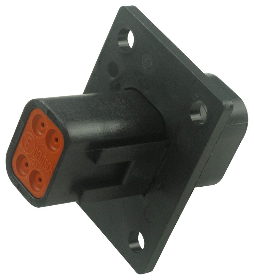 DT044P-CL06 RECEPT, FLANGE, THIN WALL, 4WAY, PIN DEUTSCH - TE CONNECTIVITY