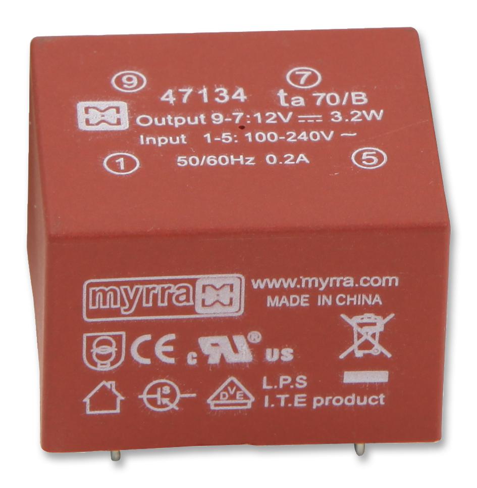 47164 POWER SUPPLY, 5W 12VDC UNREG MYRRA