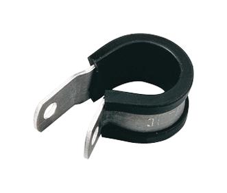 ALU6C-ALUCR-NABK-C1 CABLE P-CLIP, AL/CR, BLACK, 6.4MM, PK100 HELLERMANNTYTON