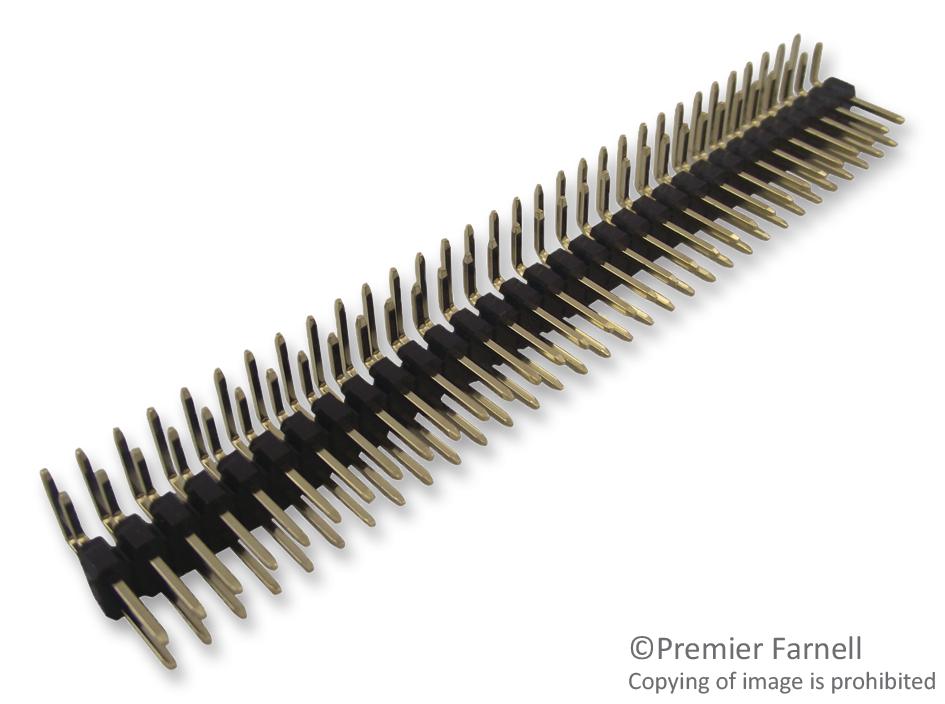 61306421021 HEADER, 2.54MM, PIN, R/A, DUAL, 64WAY WURTH ELEKTRONIK