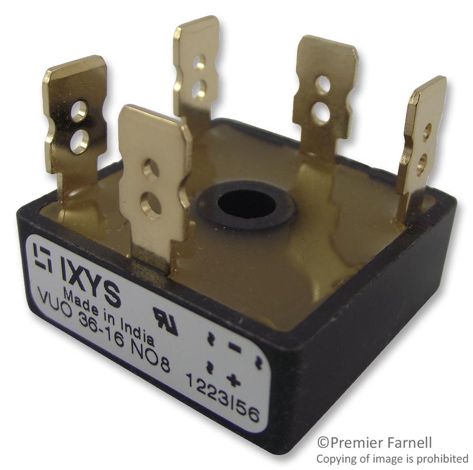 VUO36-16NO8 BRIDGE RECT, 3 P, 27A, 1600V, FO-B IXYS SEMICONDUCTOR