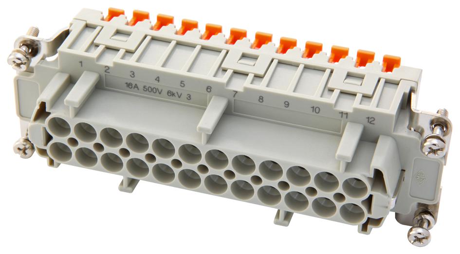CSHF24 INSERT, FEMALE, 24P+E, 16A, 500V ILME