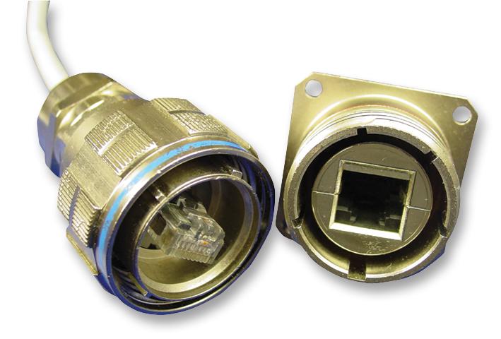 RJFTV6MG SEALED ETHERNET, RJ45, PLUG, 8POS, CABLE AMPHENOL SOCAPEX