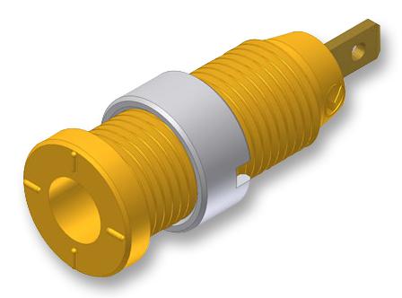 975455703 SOCKET, SAFETY, 2MM, F2, YELLOW , PMS HIRSCHMANN TEST AND MEASUREMENT