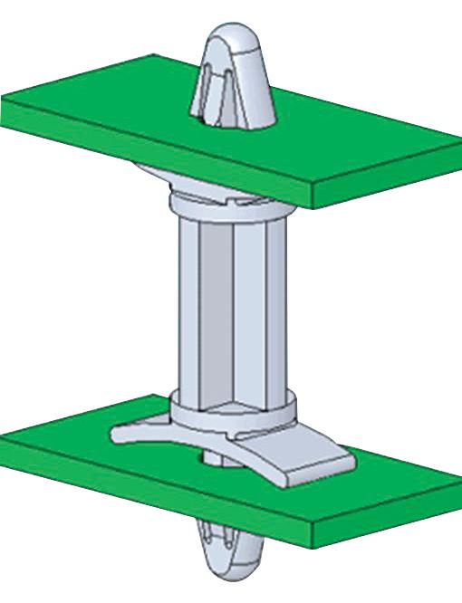 DLCBSM-5-01 PCB SUPPORT DUAL LOCK 7.9MM HIGH ESSENTRA COMPONENTS