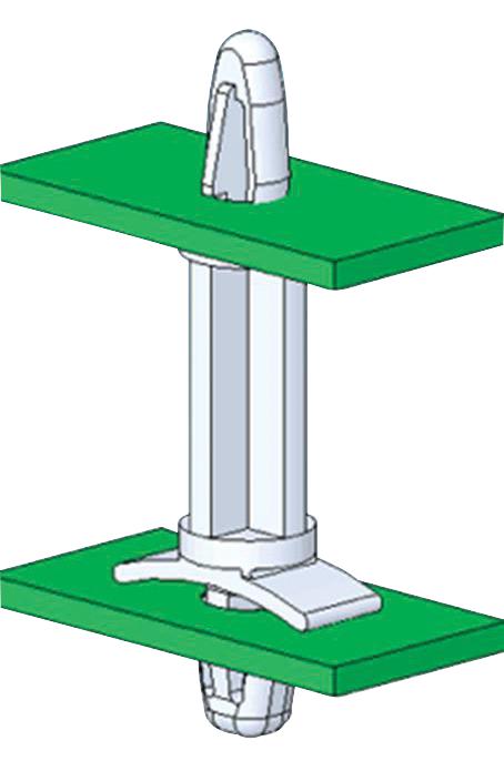 LCBS-2-7-01 PCB SPACER SUPPORT, NYLON 6.6, 11.1MM ESSENTRA COMPONENTS