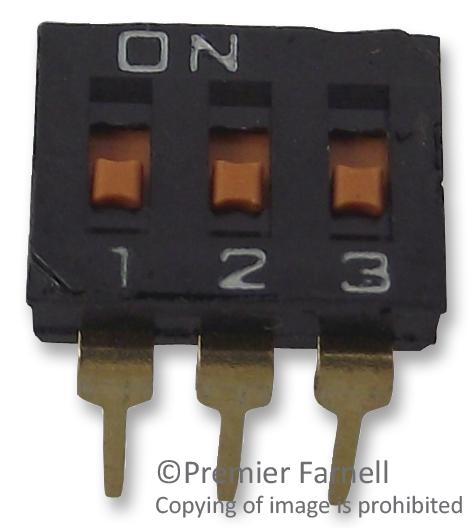 A6T3101 SWITCH, DIP, 3 WAY, UNSEALED OMRON