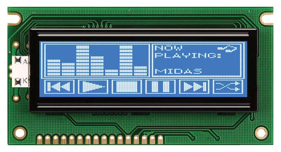 MC144032C6WC-BNMLW LCD, 144X32 NEG STN, W B/L, CHINESE MIDAS