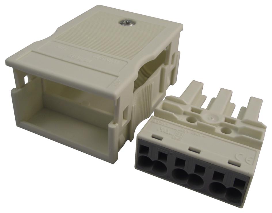 770-123 SOCKET & HOUSING, WINSTA MIDI,3P,WHT WAGO