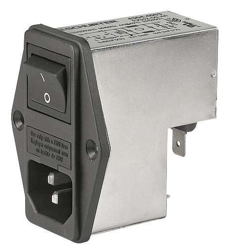 4304.4001 INLET FILTER, IEC, C14, FKH, 1A SCHURTER
