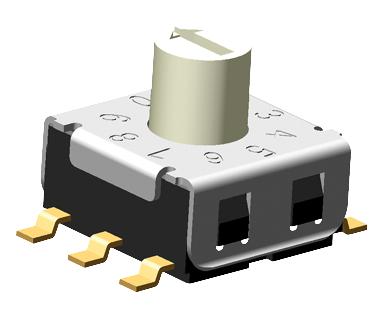MCR7M4H-16RA-V-B SWITCH, ROTARY, 7X7, 16 POS, 4X1 MULTICOMP PRO