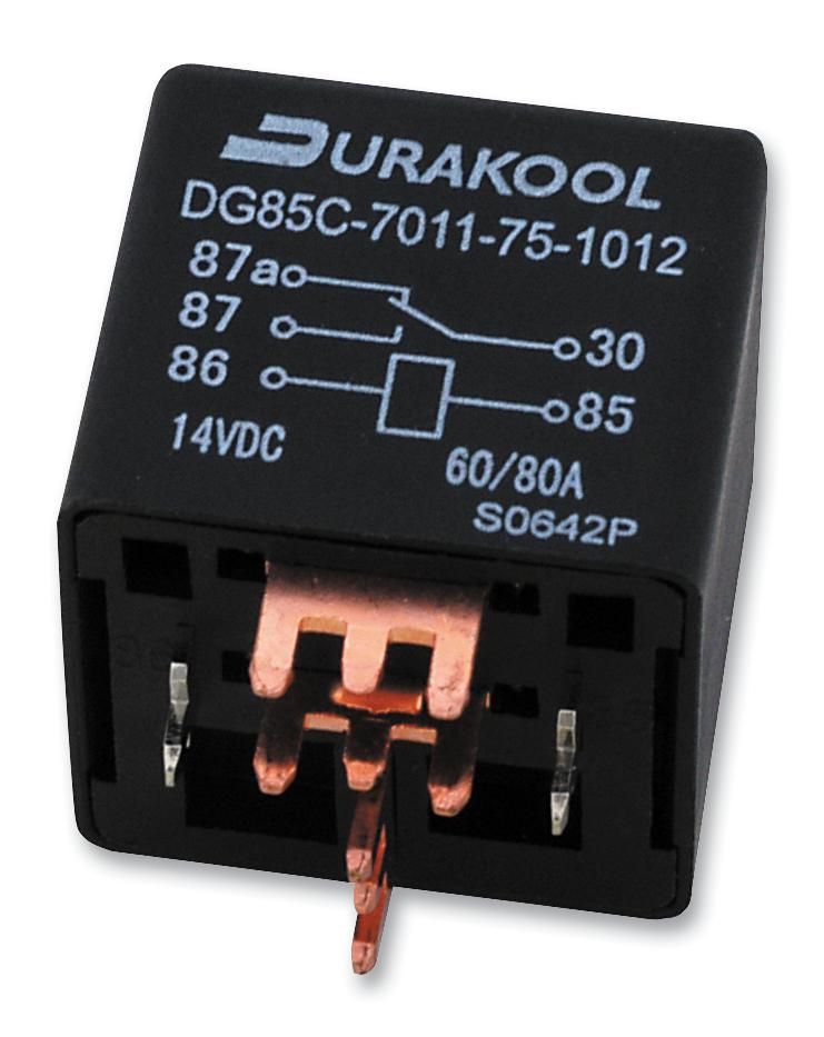 DG85C-8021-75-1012 RELAY, AUTOMOTIVE, SPST-NO, 12VDC, 80A DURAKOOL