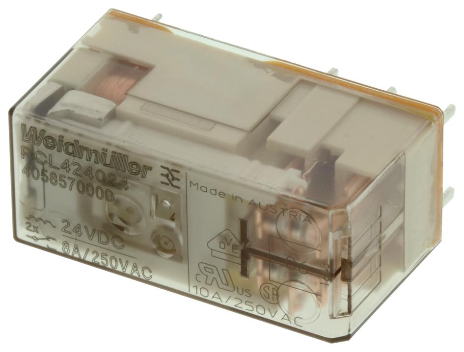 4058570000 RELAY, DPDT, 250VAC, 8A WEIDMULLER