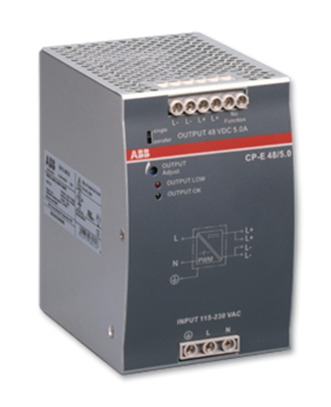 1SVR427034R2000 PSU, DIN RAIL, 240W, 48V, 5A ABB