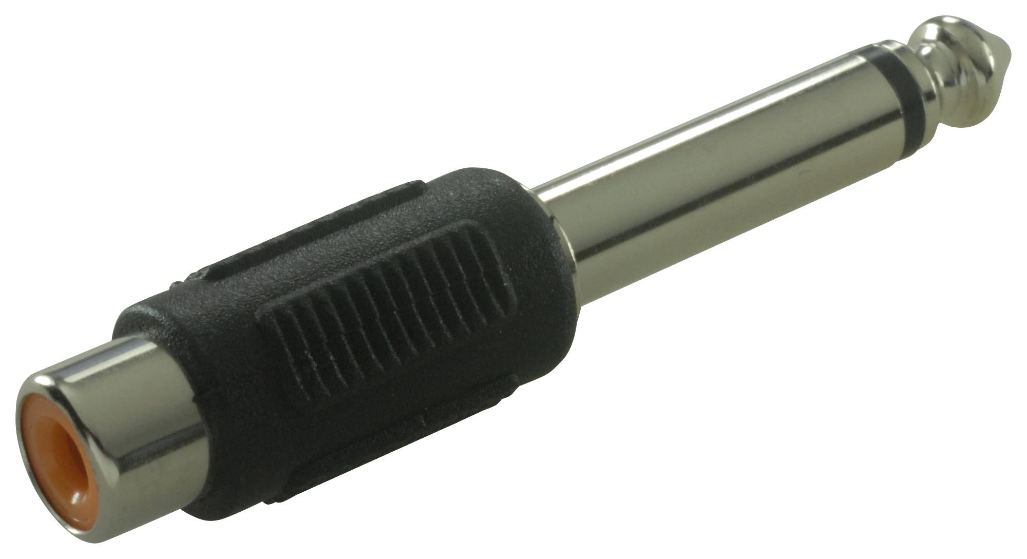 6878 ADAPTOR, MONO PLUG TO RCA RCPT POMONA