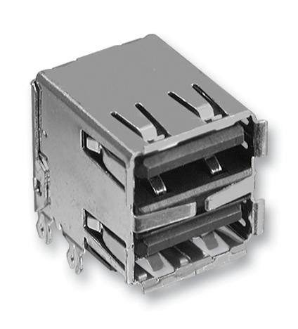 72309-8014BLF USB STACKED, 2.0 TYPE A, 2PORT, R/A AMPHENOL ICC