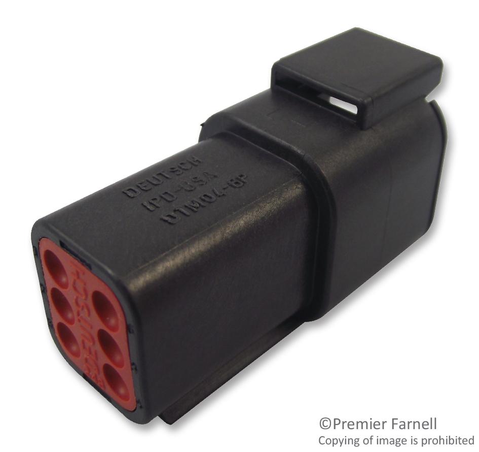 DTM04-6P-EE04 AUTOMOTIVE CONN HOUSING, RCPT, 6POS DEUTSCH - TE CONNECTIVITY