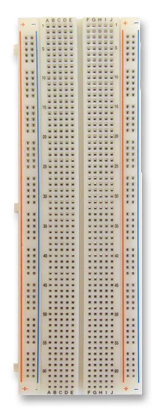 TW-E41-1020 BREADBOARD, SOLDERLESS, 830 TIE POINTS TWIN INDUSTRIES