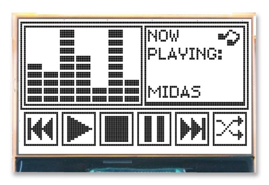 MCCOG240128A6W-FPTLW LCD, COG 240X128, FSTN BLACK ON WHITE MIDAS