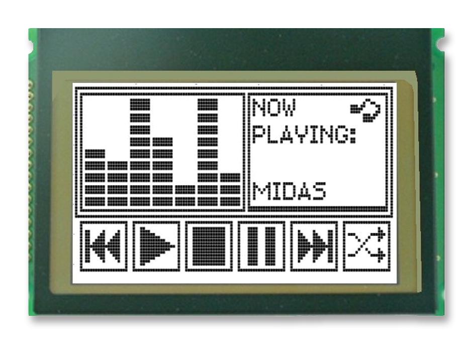 MCCOG240160C6W-FPTLW LCD, COG 240X160, FSTN BLACK ON WHITE MIDAS