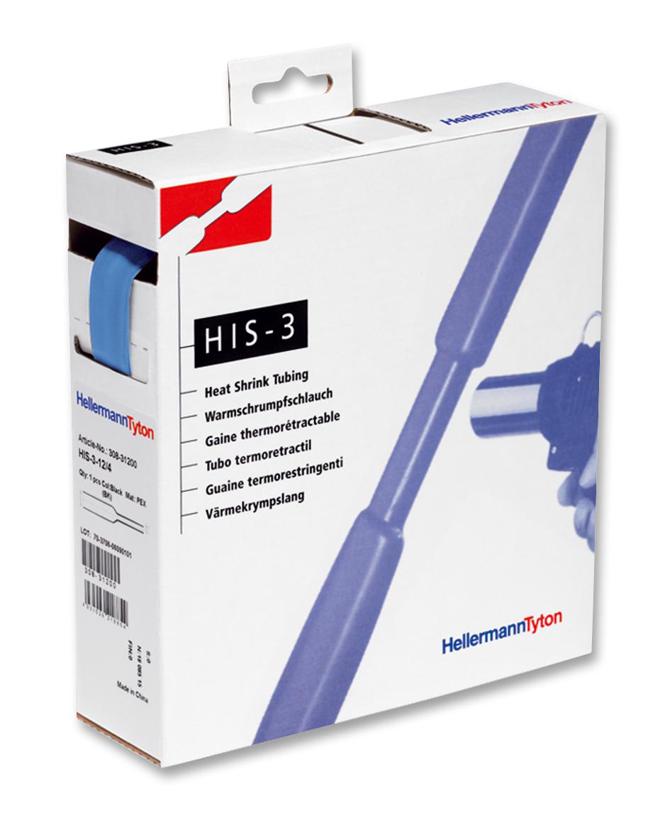 308-30906 HEAT SHRINK, BLUE, 9MM, 5M HELLERMANNTYTON
