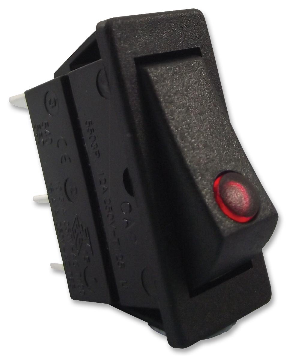 C5503PLLAA SWITCH, ROCKER, SPST, RED DOT ARCOLECTRIC (BULGIN LIMITED)