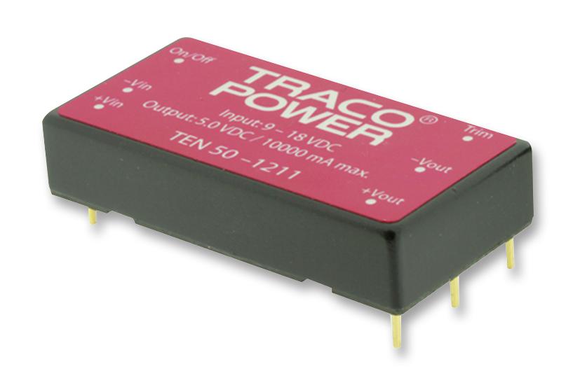 TEN 50-1212 DC/DC CONVERTER, 1 O/P, 4.17A, 12V TRACO POWER