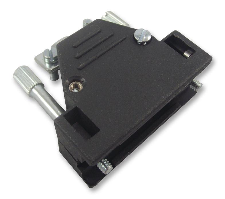 2801-0102-01 BACKSHELL, D, BLACK, TOP ENTRY, 9WAY MH CONNECTORS