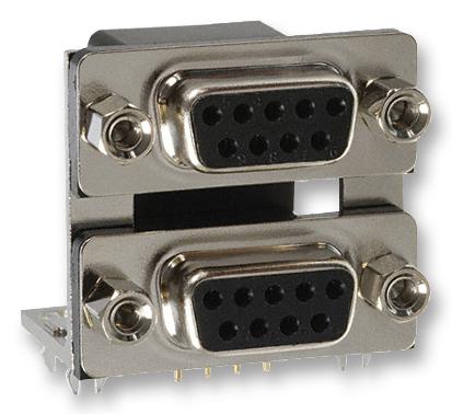 189-015-513R571 D SUB, STACKED, RECEPTACLE, 15WAY X 2 NORCOMP