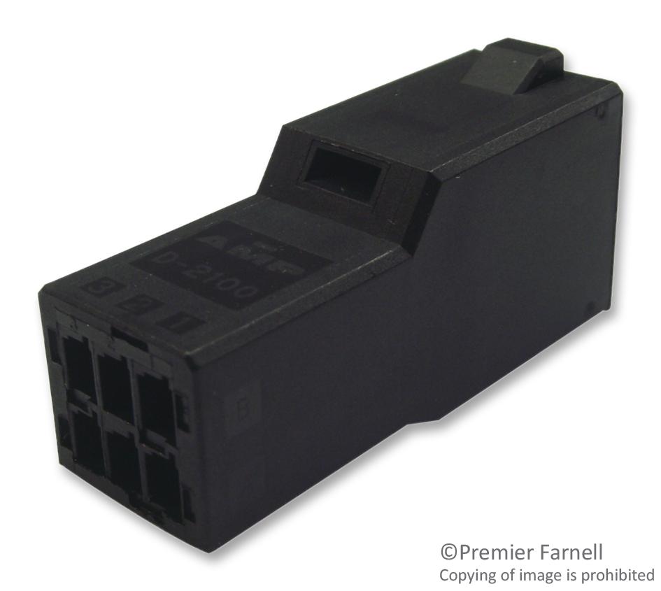 1-1318115-3 PLUG HOUSING, 6POS, GF POLYESTER, BLACK AMP - TE CONNECTIVITY