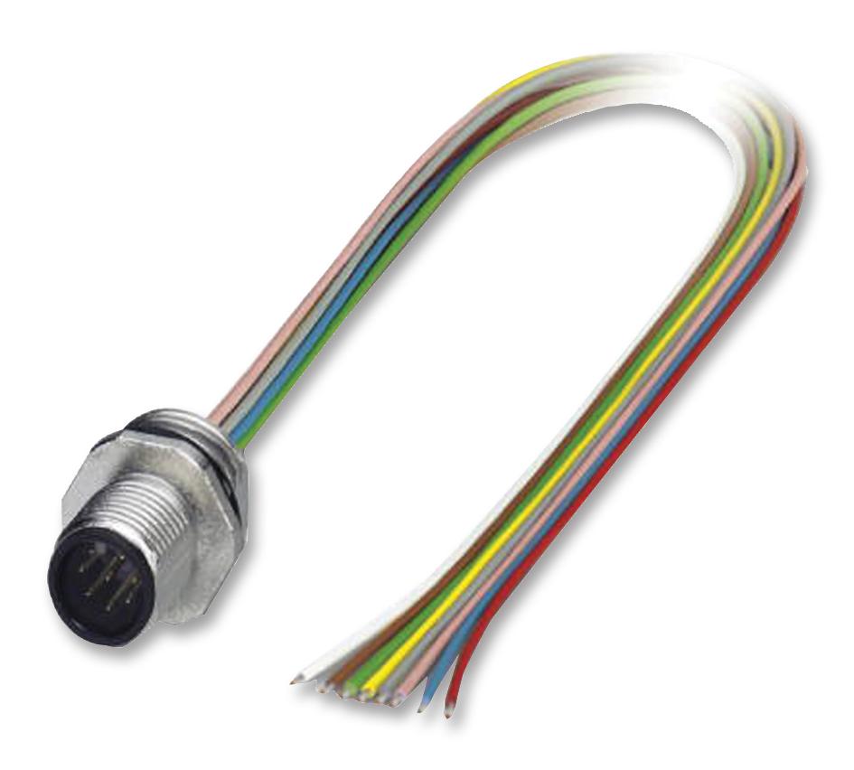 SACC-E-M12MS-8CON-PG9/0,5 CABLE ASSY, M12 PLUG TO WIRE, 8P, 0.5M PHOENIX CONTACT
