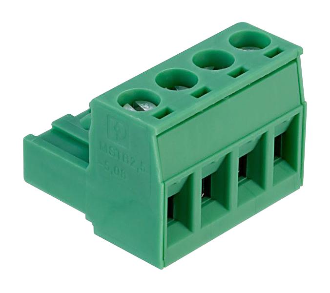 MSTB 2,5/ 4-ST TERMINAL BLOCK, PLUGGABLE, 4POS, 12AWG PHOENIX CONTACT