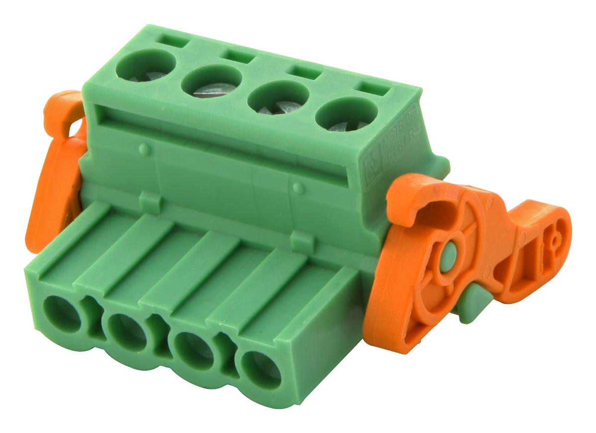 MSTB 2,5/ 4-ST-5,08-LR TERMINAL BLOCK, PLUGGABLE, 4POS, 12AWG PHOENIX CONTACT