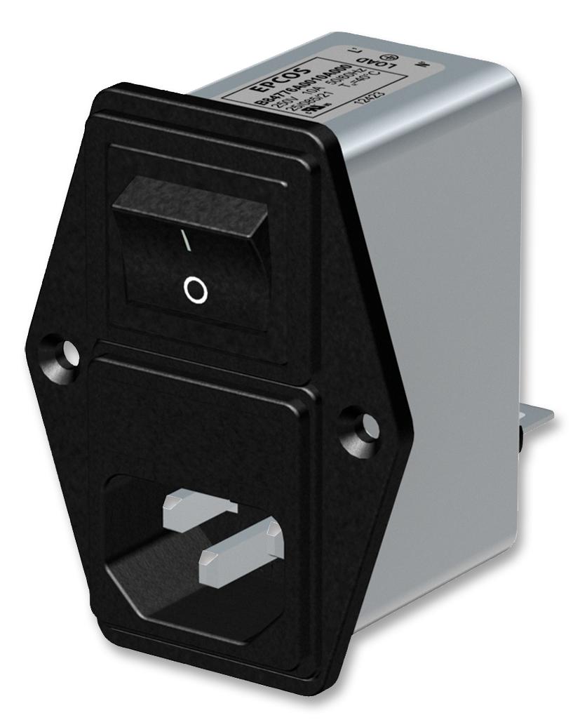 B84776A0004A000 FILTER, INLET, IEC, 4A, 250V AC/DC EPCOS