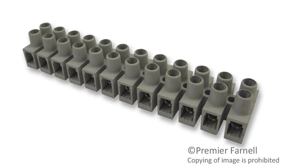 CTSN631/12W TERMINAL BLOCK, BARRIER, 12POS, 12AWG CAMDENBOSS