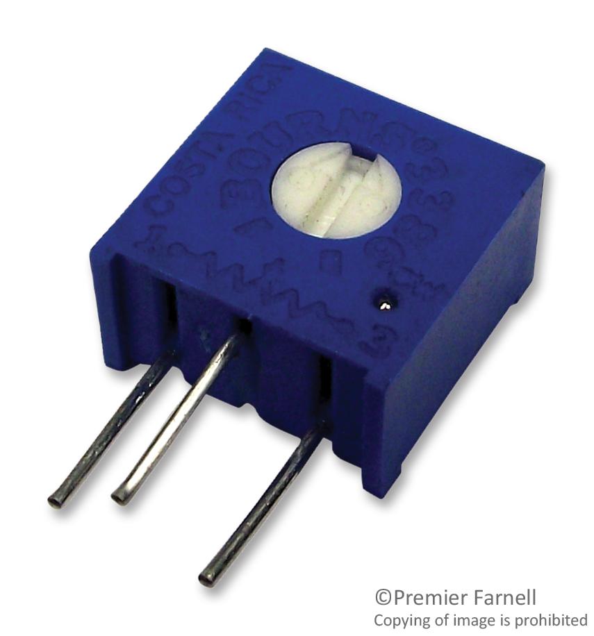 3329H-1-252LF TRIMMER, POT, 2.5KOHM, 10%, 1TURN, TH BOURNS