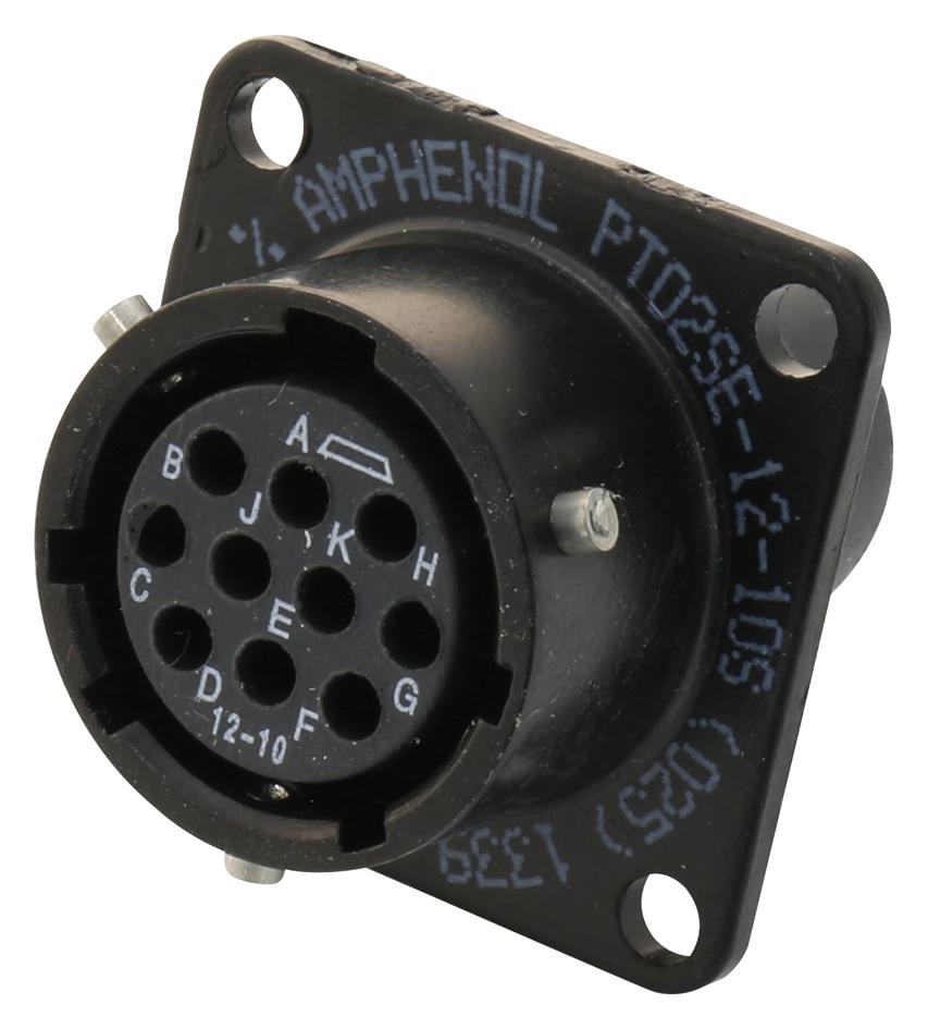 PT02SE-12-10S(025) CIRCULAR, RECEPTACLE, 12-10, BOX AMPHENOL INDUSTRIAL
