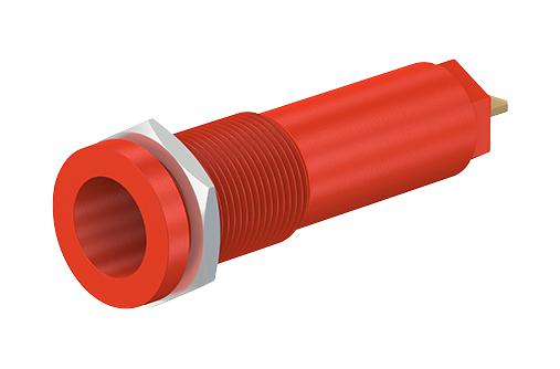 66.9427-22 RECEPTACLE, PANEL MOUNT, 4MM, 10A, RED STAUBLI